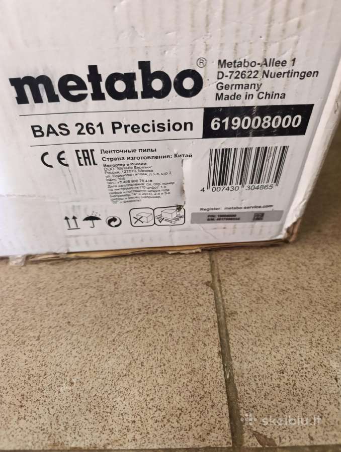 Metabo juostinės pjovimo staklės