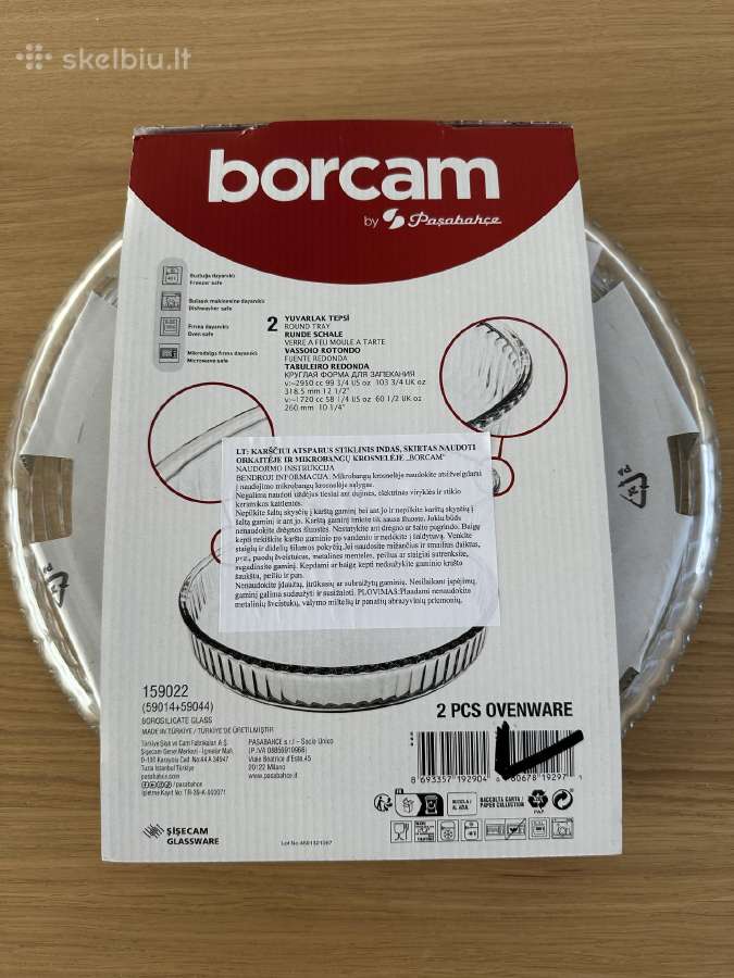 Borcam karščiui atsparūs stikliniai kepimo indai - nuotraukos Nr. 3
