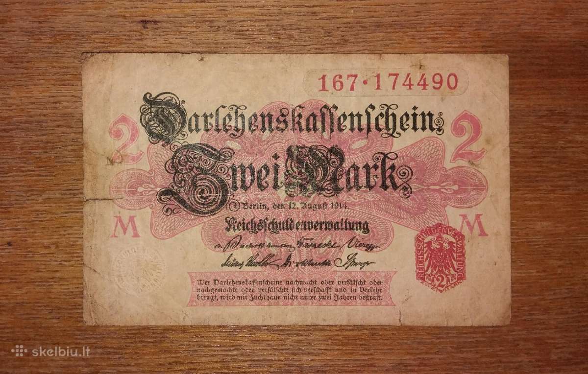 Vokietijos 2 markių banknotas