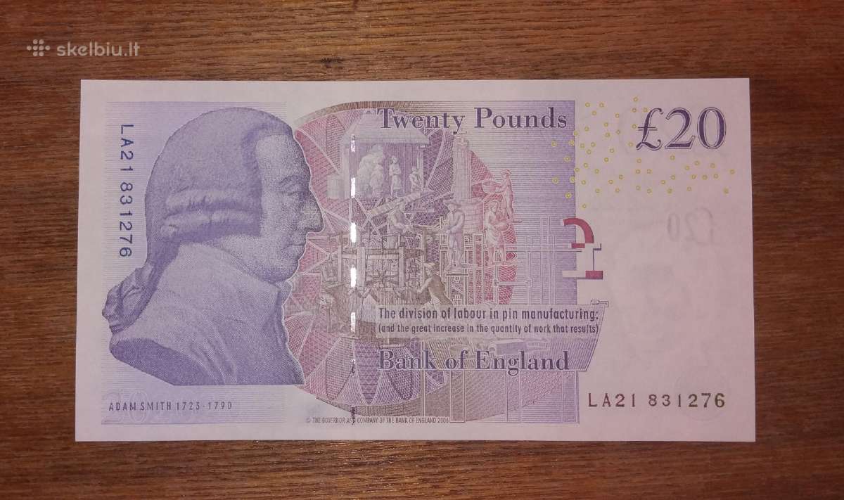Anglijos 20 £ banknotas - nuotraukos Nr. 2