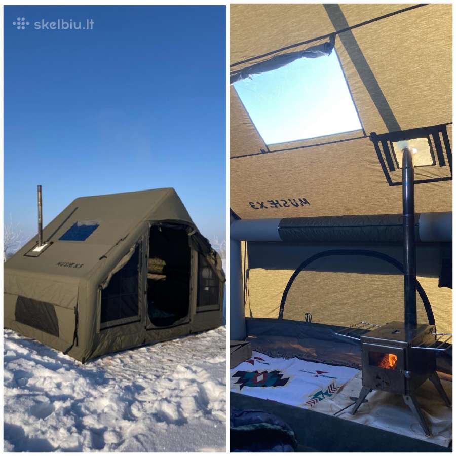 Pripučiama glamping palapinė - Hot Tent 300x210cm - nuotraukos Nr. 7