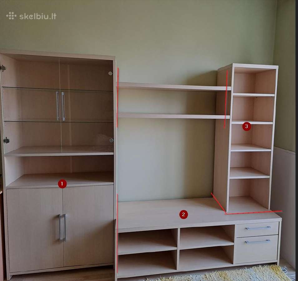 Svetainės sekcija, komplektas, indauja - nuotraukos Nr. 3