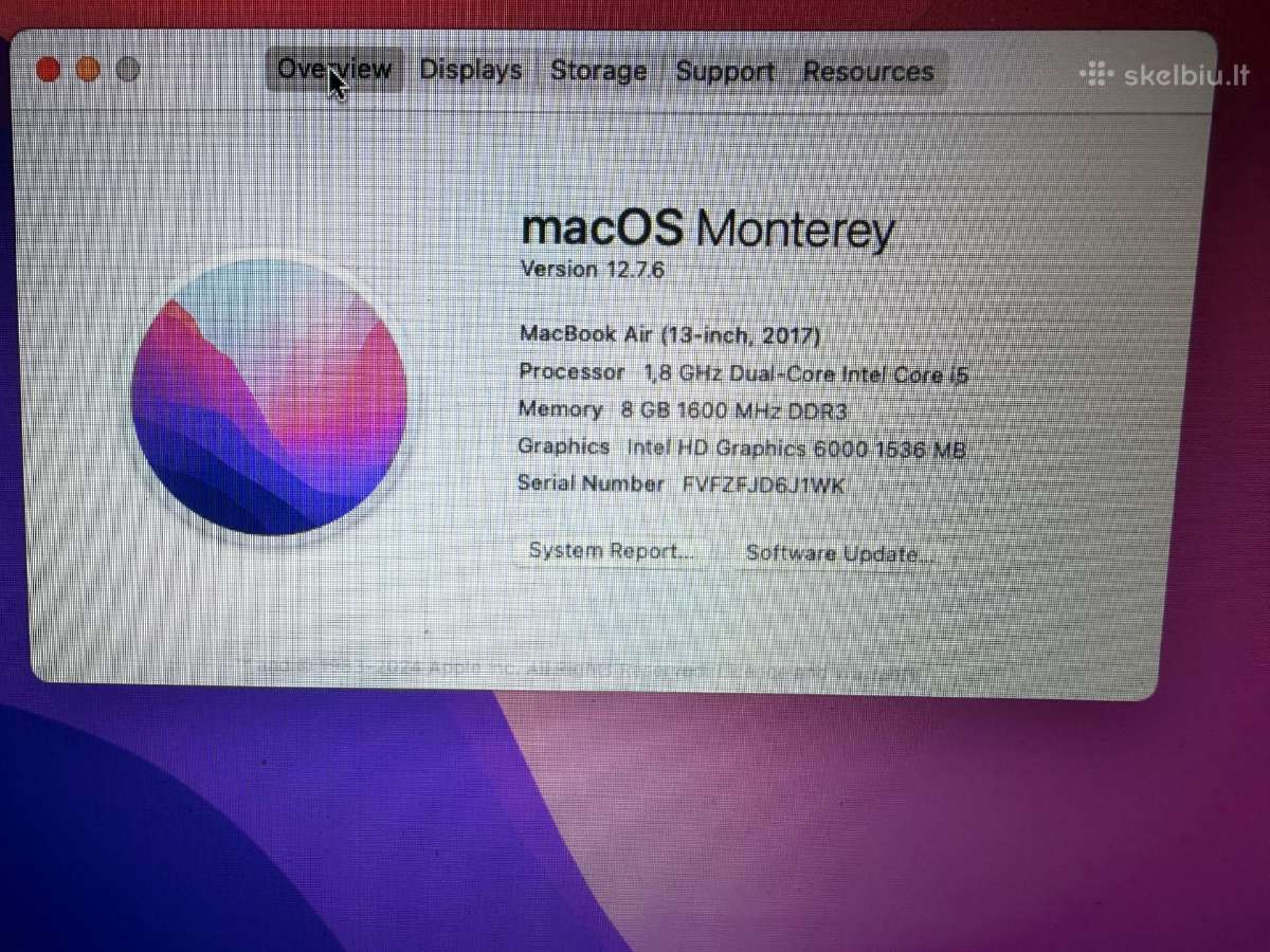MacBook Air 2017, idealios būklės. 128gb, 8gb RAM