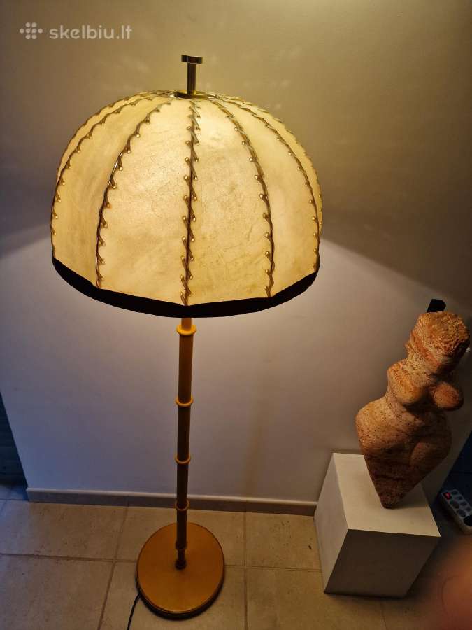 Vintažinis mid century autorinis odinis toršeras - nuotraukos Nr. 4