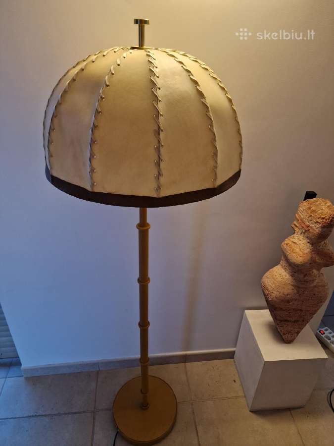 Vintažinis mid century autorinis odinis toršeras - nuotraukos Nr. 5