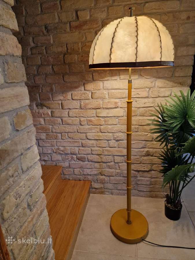 Vintažinis mid century autorinis odinis toršeras - nuotraukos Nr. 15