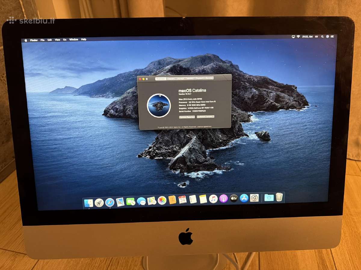 Apple iMac 21.5 late 2013, 1tb, 8gb Nvidia Geforce - nuotraukos Nr. 13