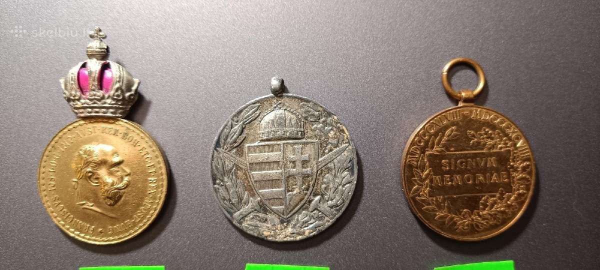 Trys Austro-vengrijos medaliai ir Prusijos ženklas - nuotraukos Nr. 4