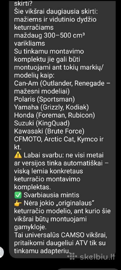 Vikšrai Camso Keturačiui - nuotraukos Nr. 2