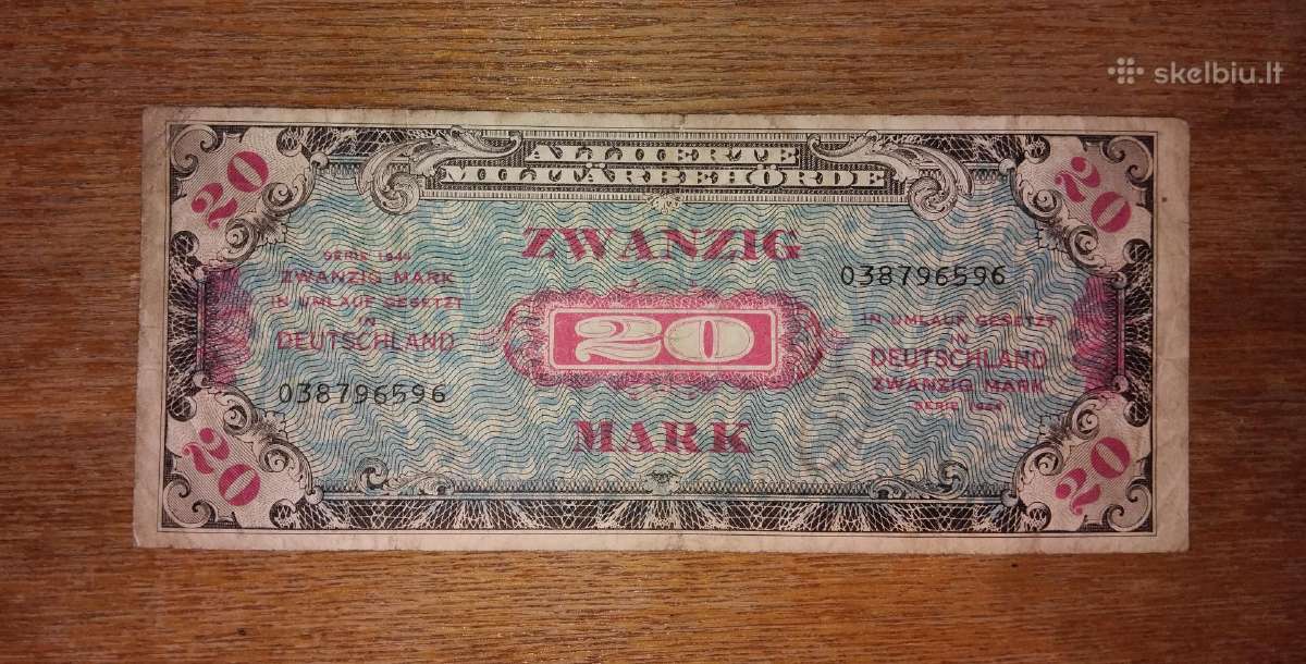Vokietijos 20 markių banknotas