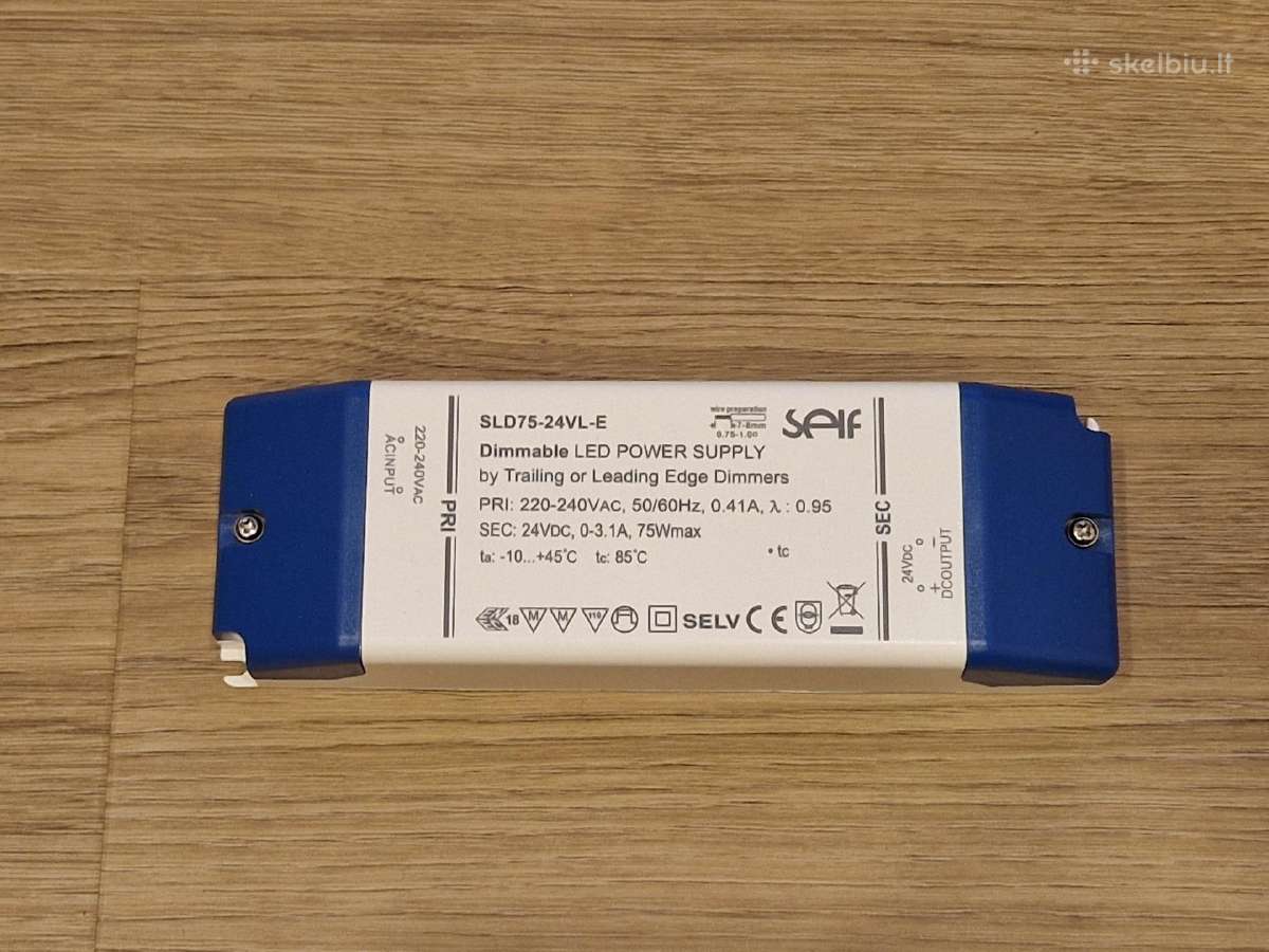 75w 220v 24v Ac/dc transformatorius Triac dimmable