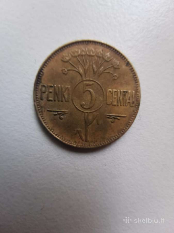 1925 m. Lietuvos 5 centai - nuotraukos Nr. 2