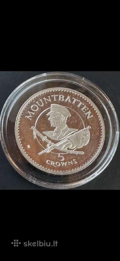 Moneta T.a.c. isl. 1980m. 5 kronai, sidabras(.500)