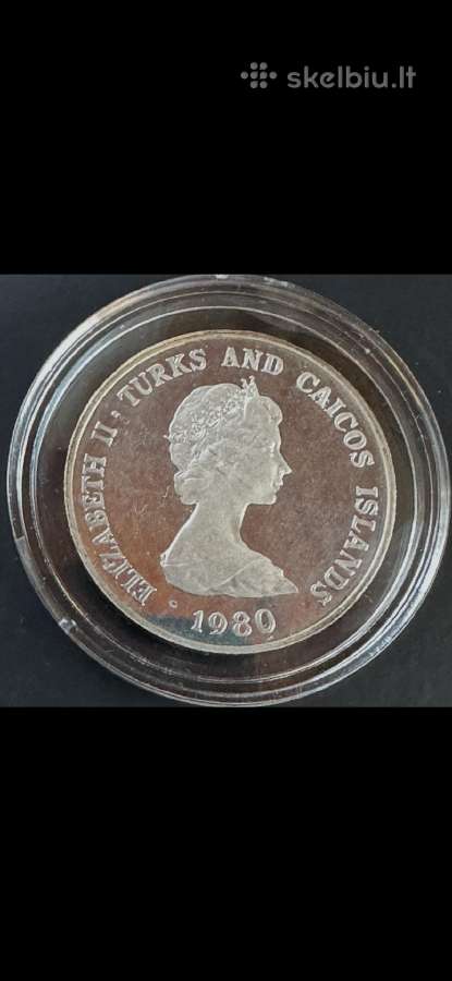 Moneta T.a.c. isl. 1980m. 5 kronai, sidabras(.500) - nuotraukos Nr. 2