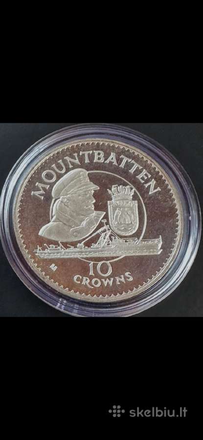 Moneta T.a.c. isl. 1980m. 10 kronu, sidabras(.500)