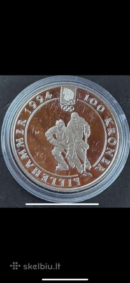 Moneta Norvegija 1992m. 100 kronu, sidabras(.925)