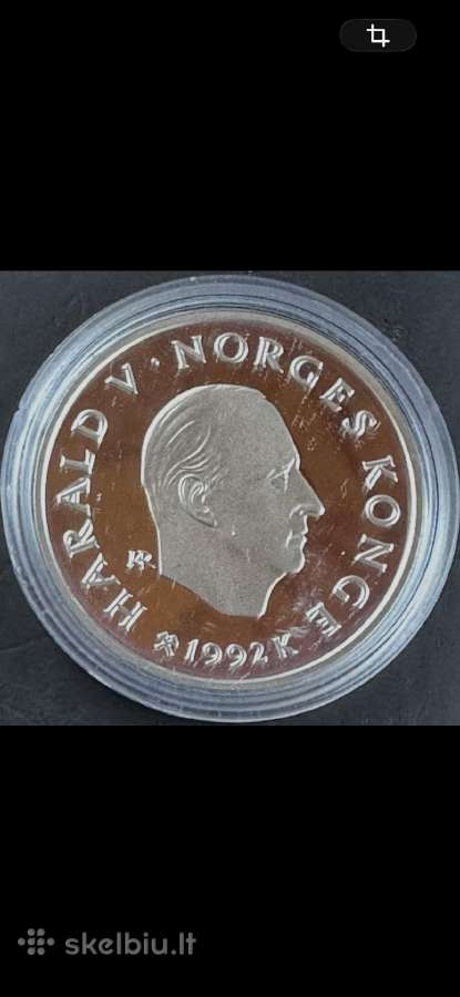 Moneta Norvegija 1992m. 100 kronu, sidabras(.925) - nuotraukos Nr. 2