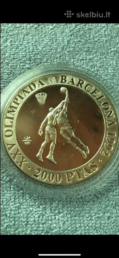 Moneta Ispanija 1992m. 2000 ptas, didabras(.925)