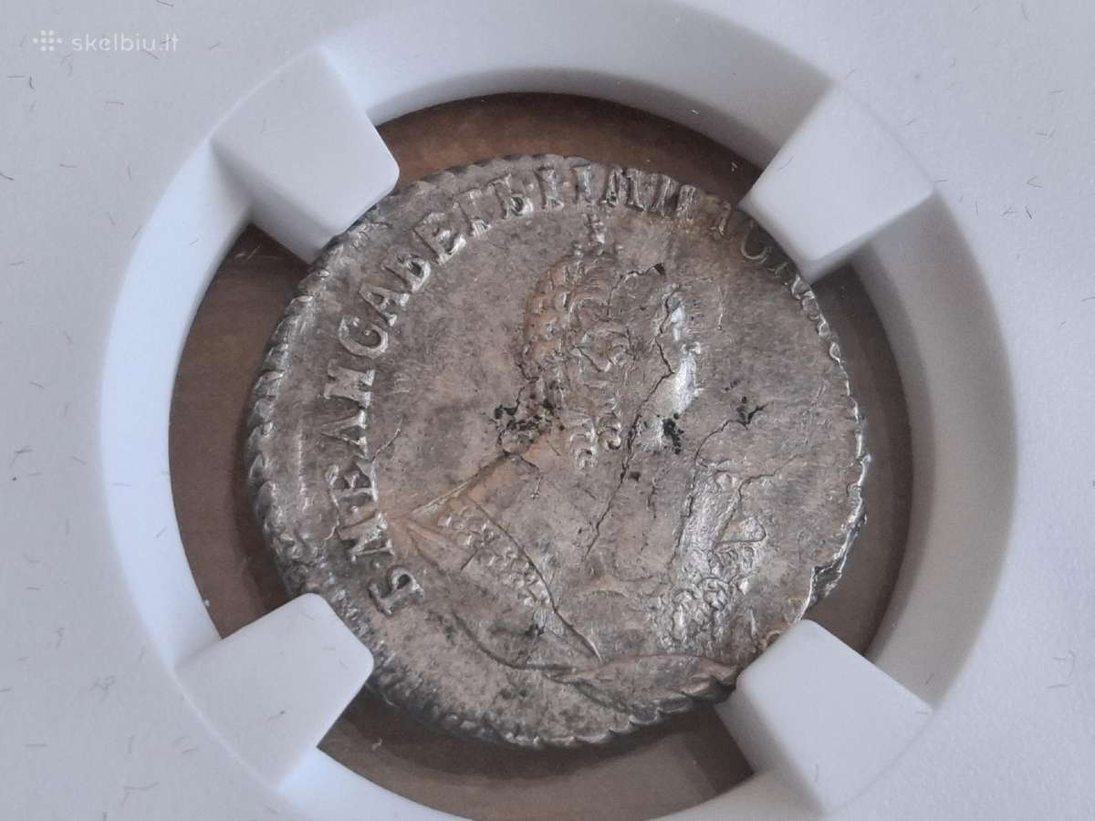 Rusija Grivenikas 1748 sidabras Au details - nuotraukos Nr. 2