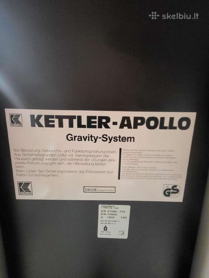 Inversinis stalas ,Kettler Apollo D" - nuotraukos Nr. 6