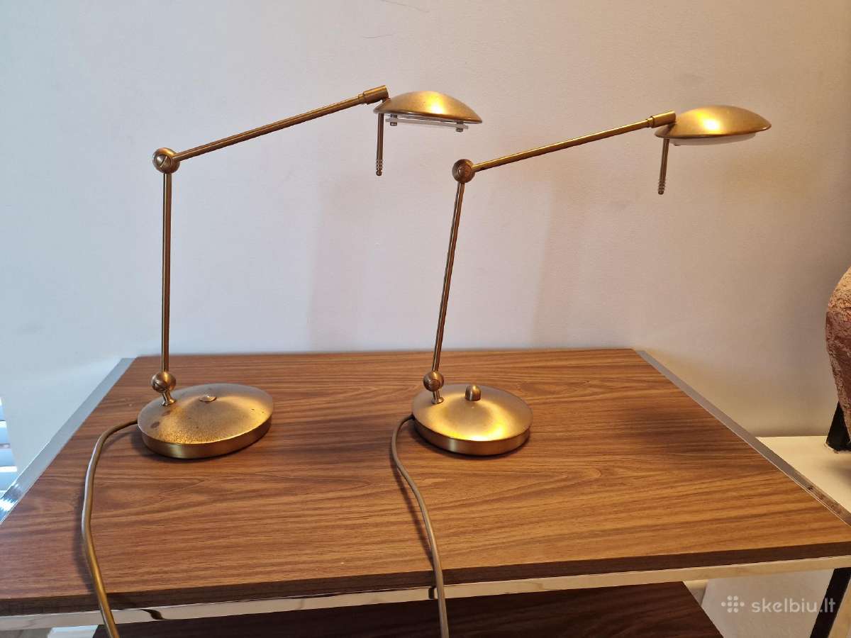 Vintažinės mid century žalvario stalinės lempos