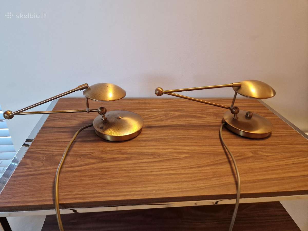 Vintažinės mid century žalvario stalinės lempos - nuotraukos Nr. 4