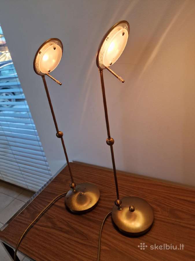 Vintažinės mid century žalvario stalinės lempos - nuotraukos Nr. 5
