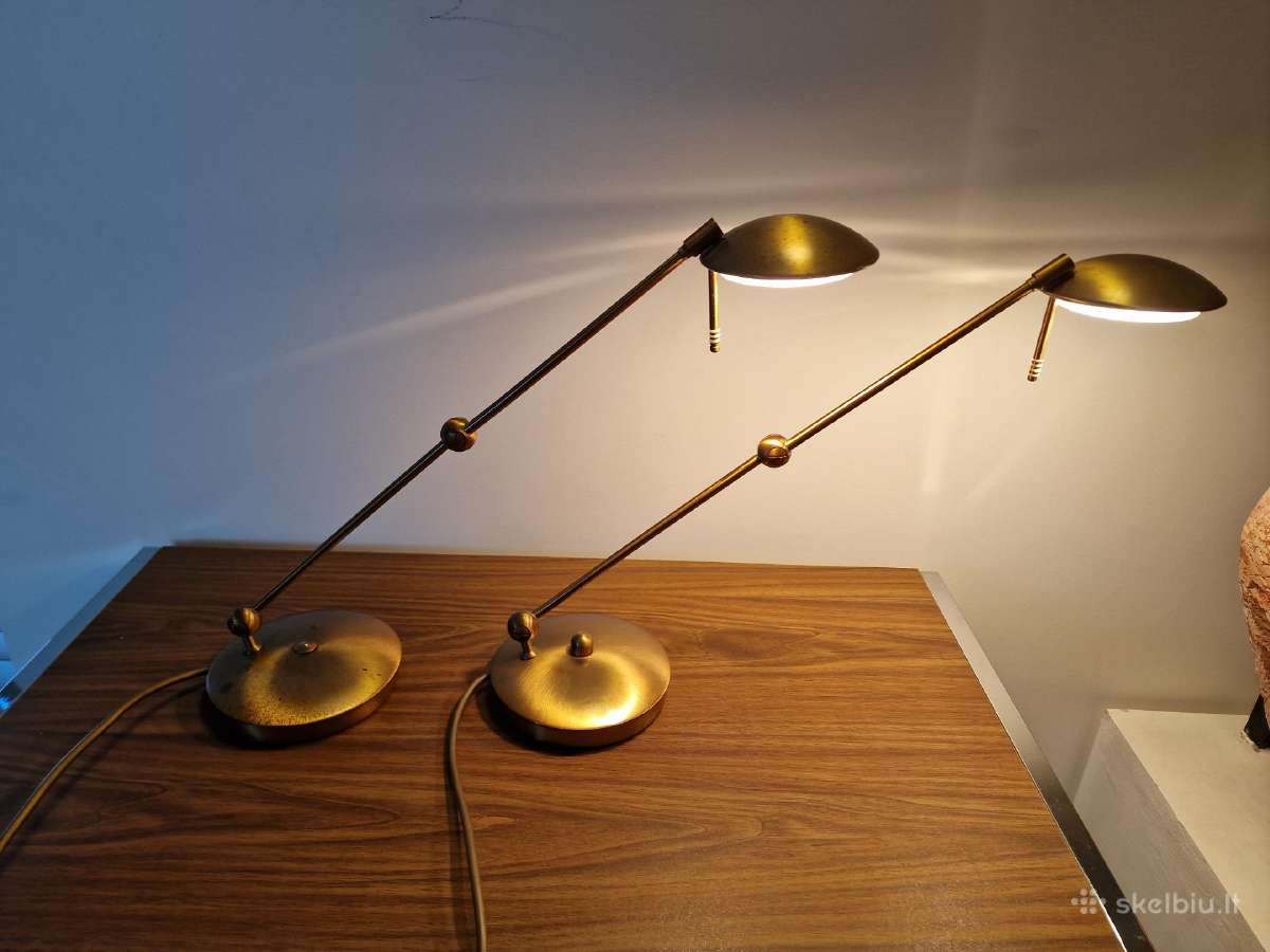 Vintažinės mid century žalvario stalinės lempos - nuotraukos Nr. 6