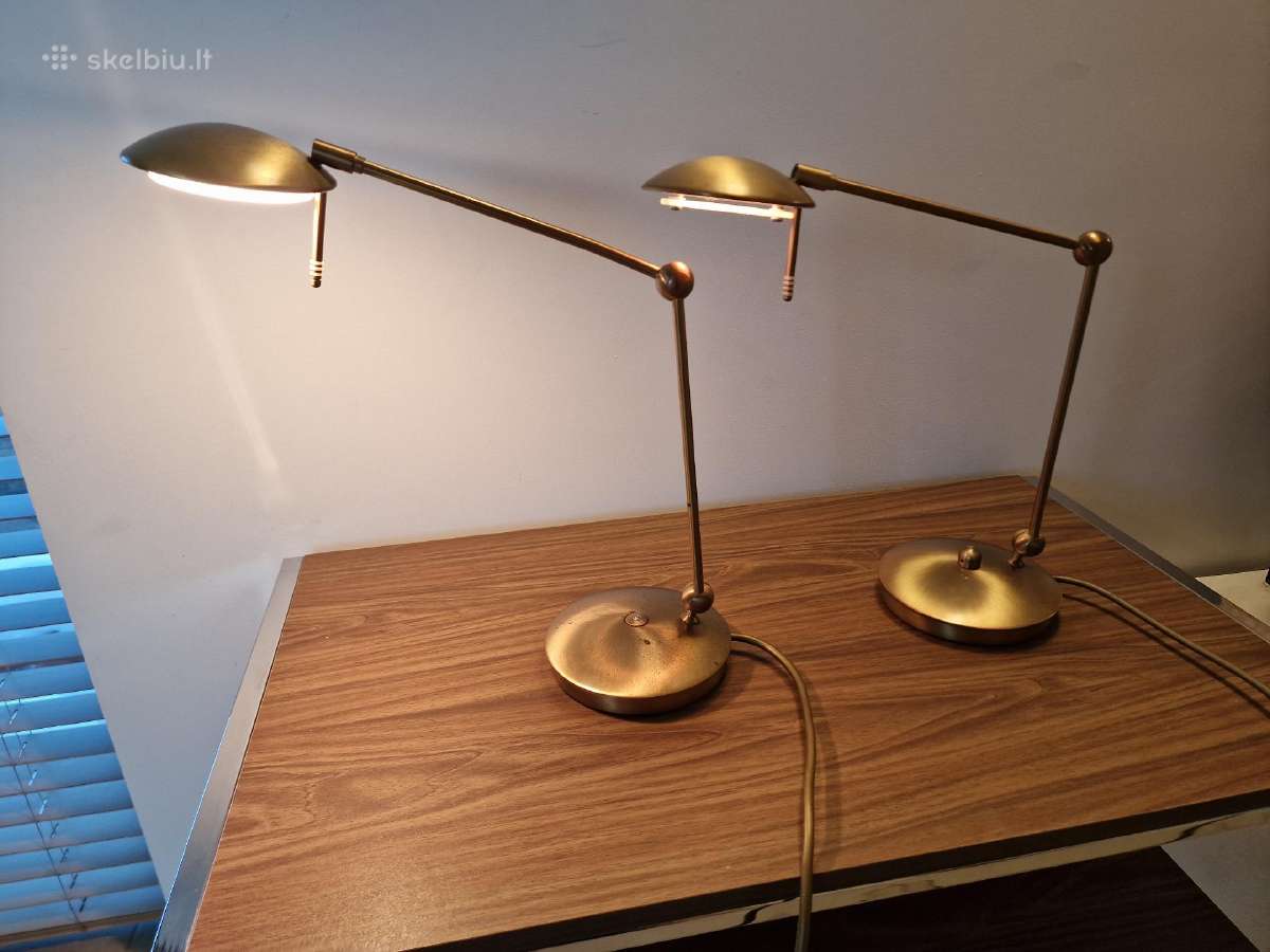 Vintažinės mid century žalvario stalinės lempos - nuotraukos Nr. 9