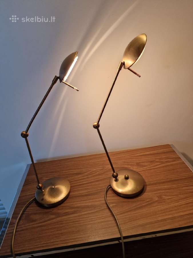 Vintažinės mid century žalvario stalinės lempos - nuotraukos Nr. 13