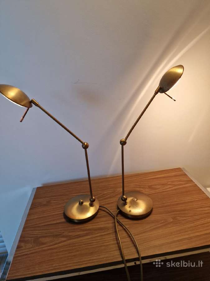 Vintažinės mid century žalvario stalinės lempos - nuotraukos Nr. 16