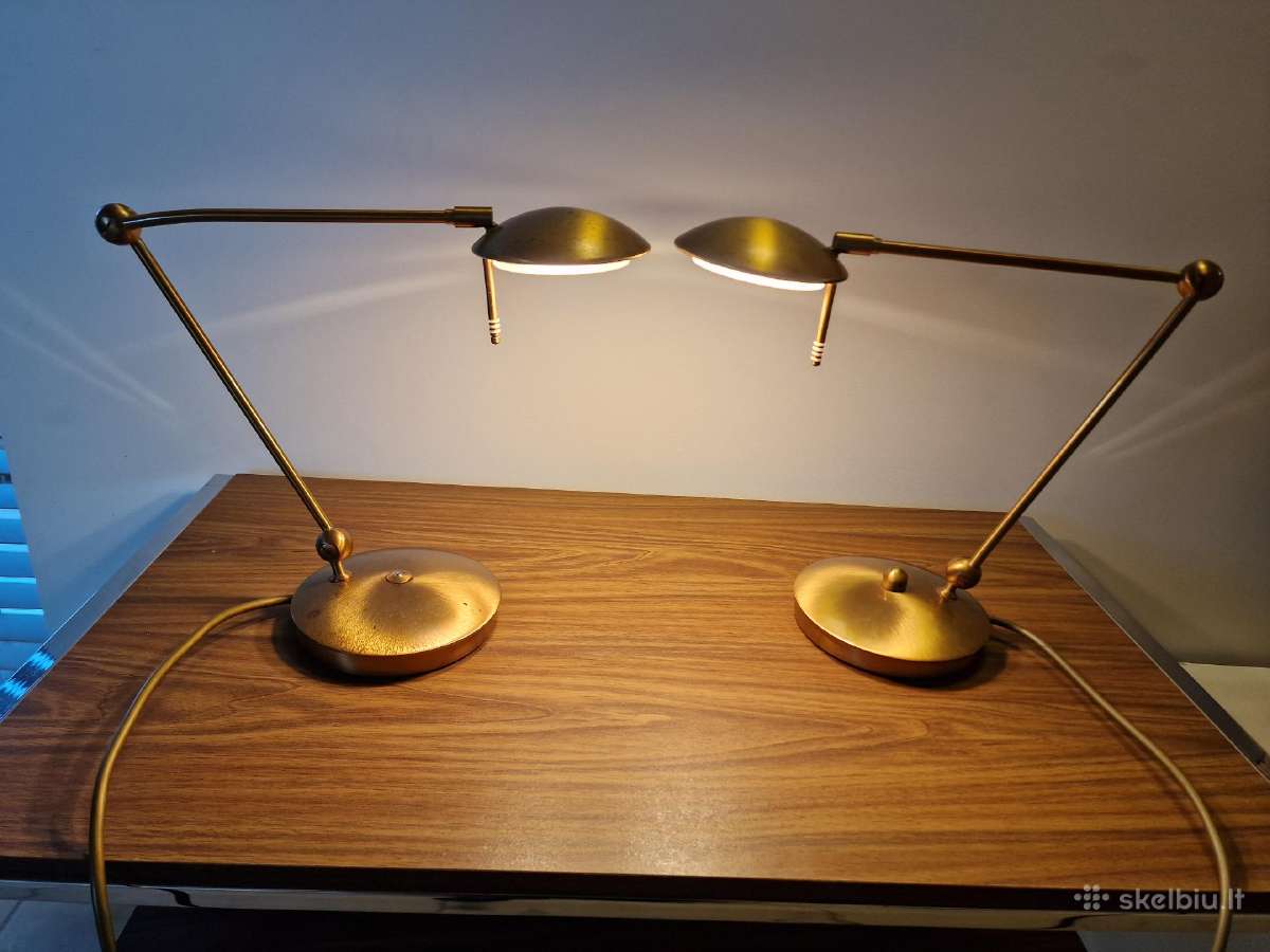 Vintažinės mid century žalvario stalinės lempos - nuotraukos Nr. 19