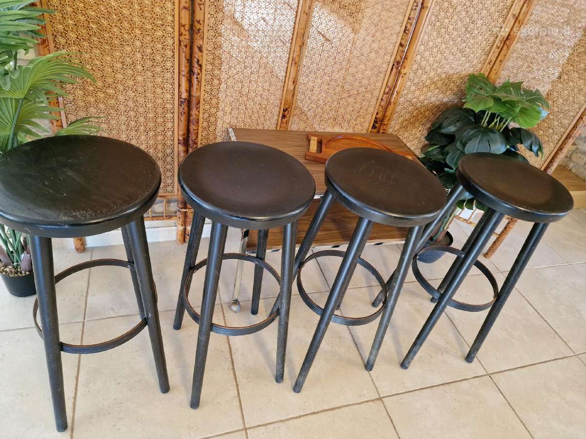 Vintažinės mid century baro kėdės - nuotraukos Nr. 4