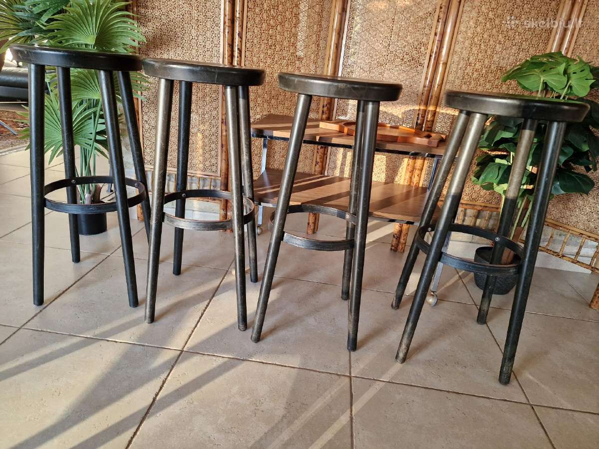 Vintažinės mid century baro kėdės - nuotraukos Nr. 11