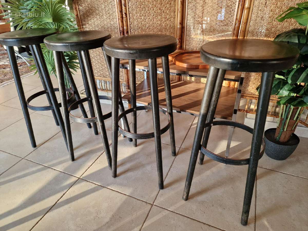Vintažinės mid century baro kėdės - nuotraukos Nr. 12