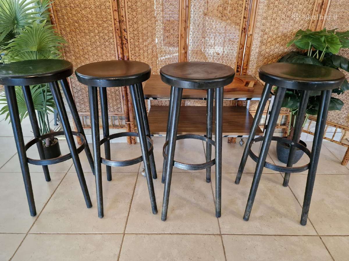 Vintažinės mid century baro kėdės - nuotraukos Nr. 16
