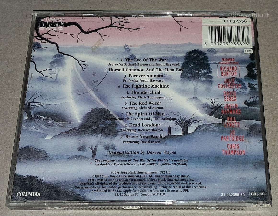 Jeff Wayne – The War Of The Worlds (Audio CD) - nuotraukos Nr. 2