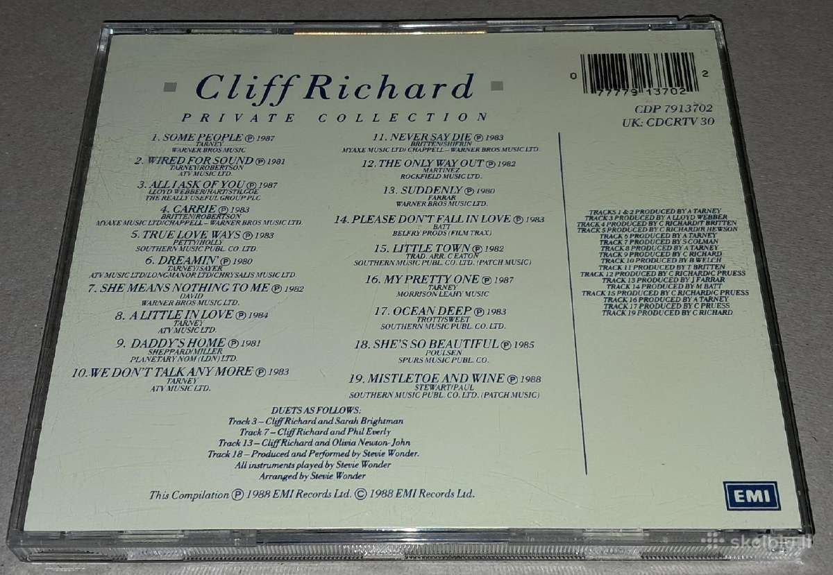 Cliff Richard – Private Collection (Audio CD) - nuotraukos Nr. 2