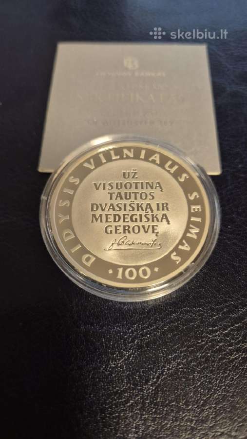 50 litu sidabrine moneta seimui