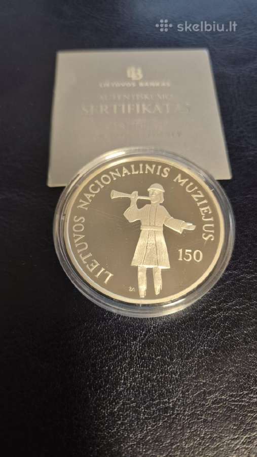 50 litu sidabrine moneta muziejus