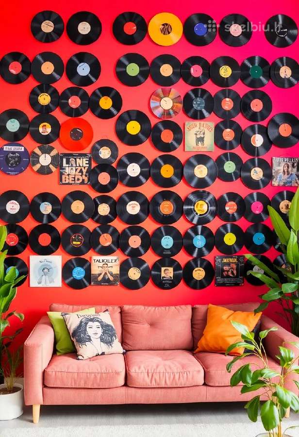 Vintažinės vinilinės plokštelės dekorui, Lp