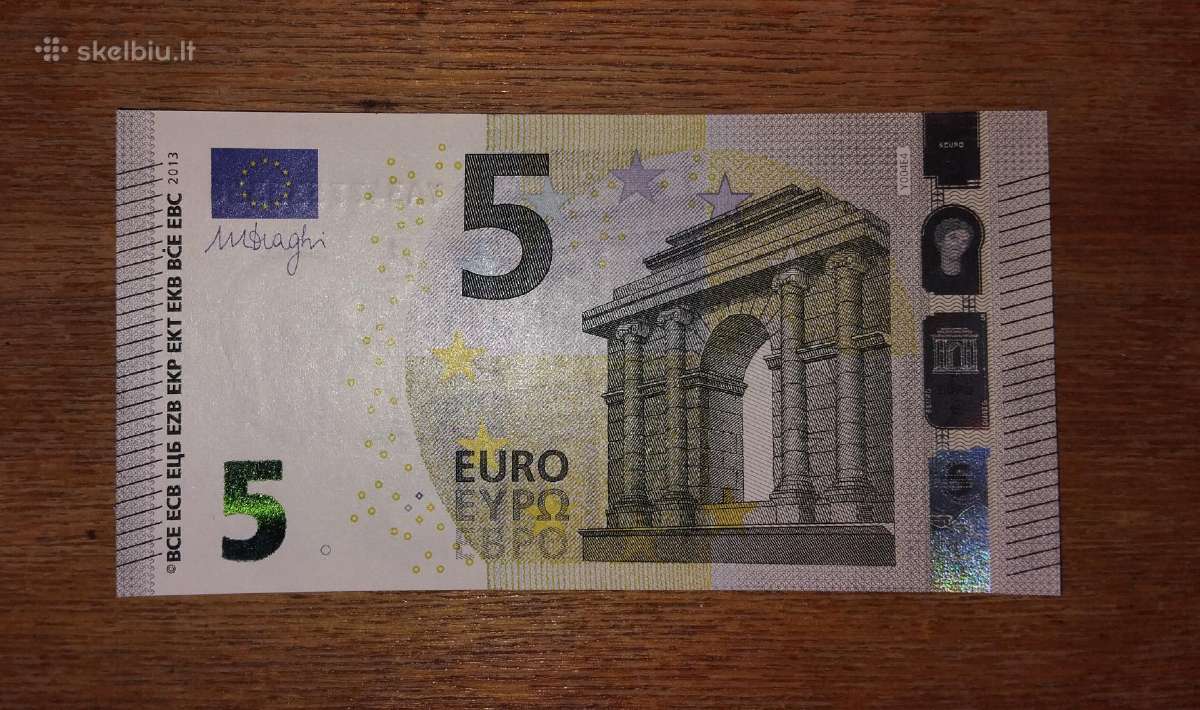 Euro 5 € banknotas