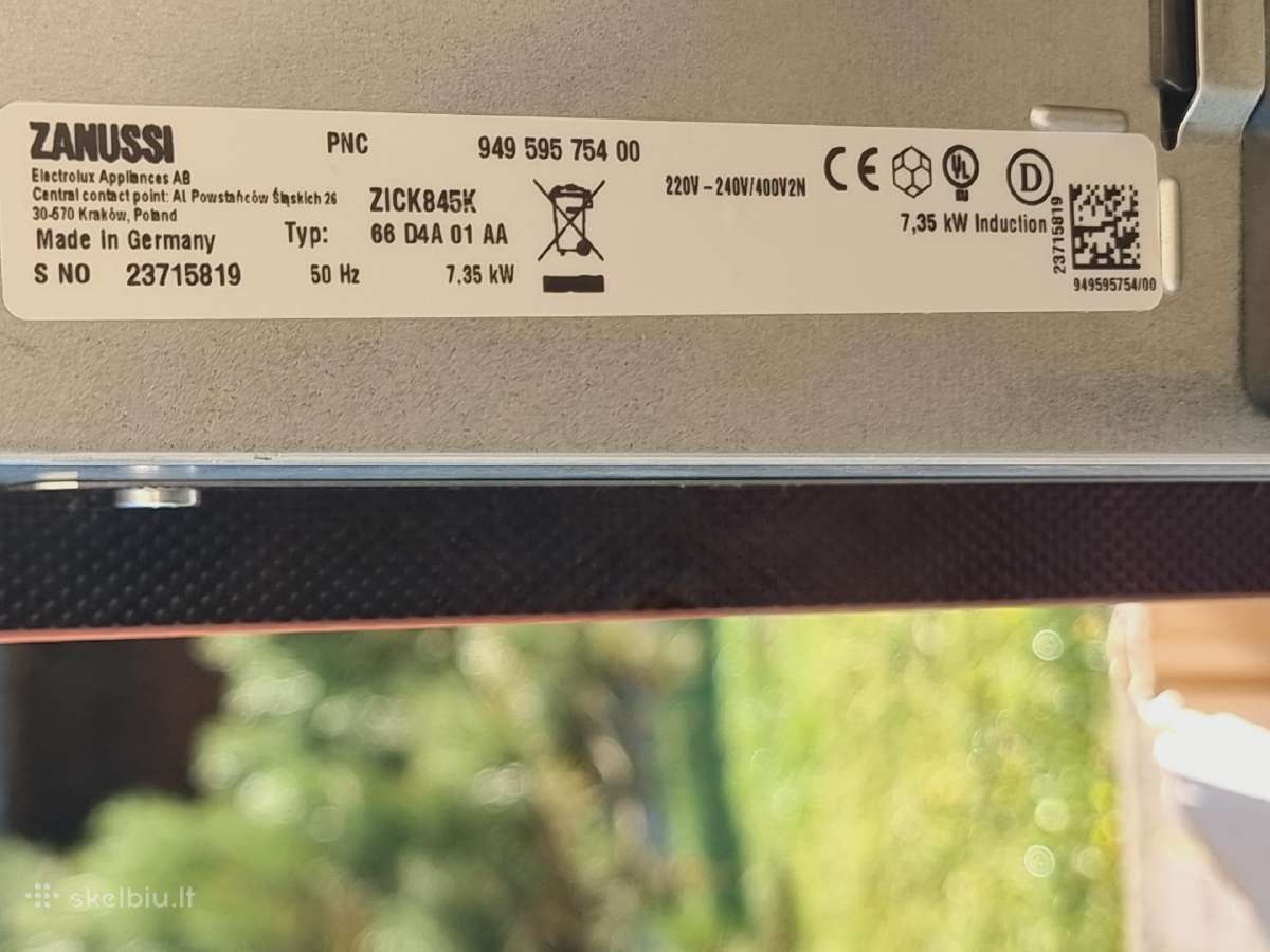 Nauja indukcinė Zanussi su gartraukiu+ garantija - nuotraukos Nr. 16