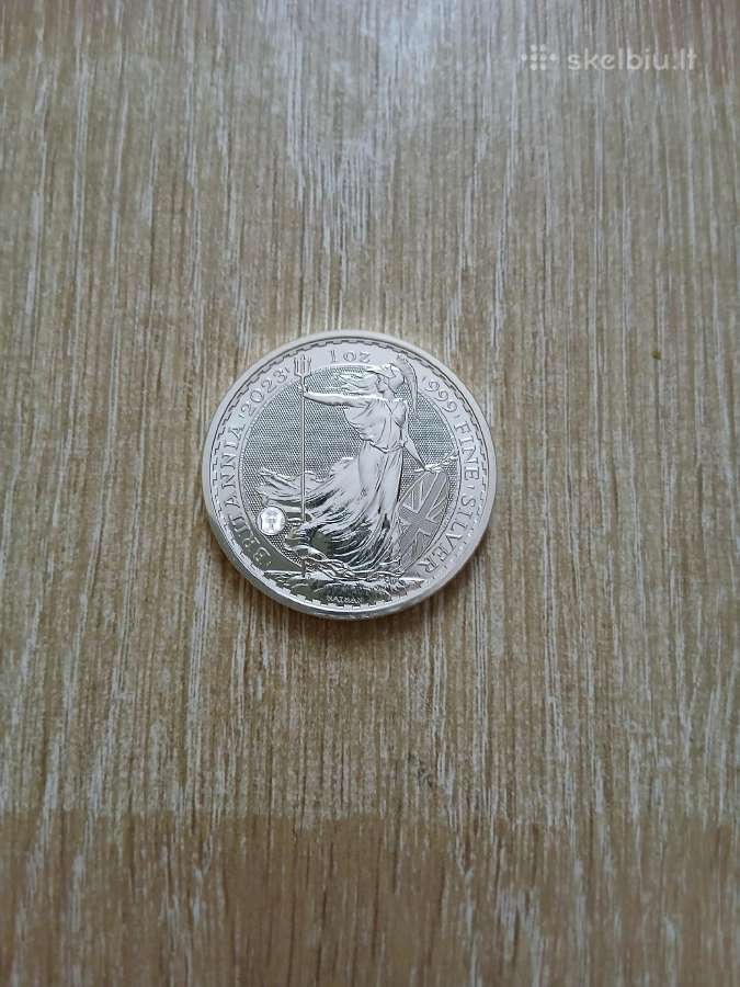 Sidabras 1 Oz. 999 2023 Britannia - nuotraukos Nr. 2
