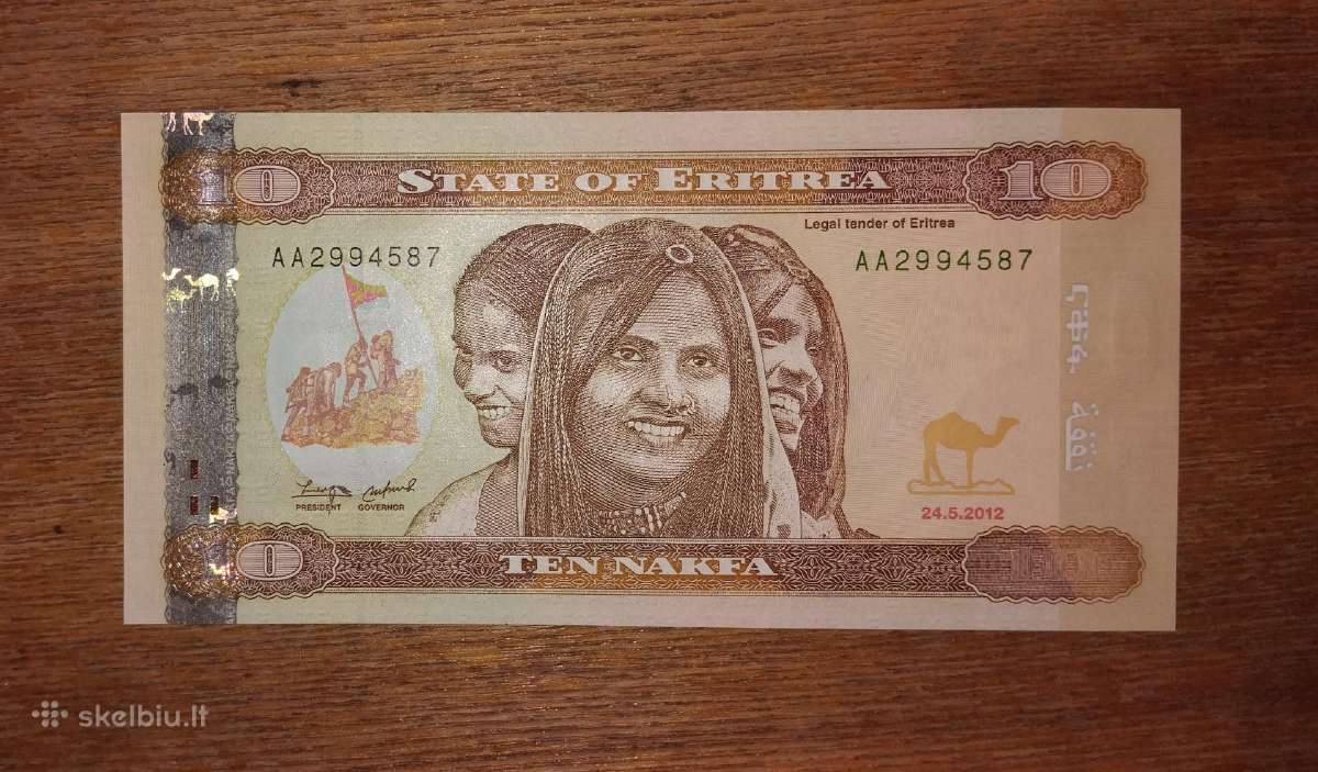 Eritrėjos 10 nakfa banknotas