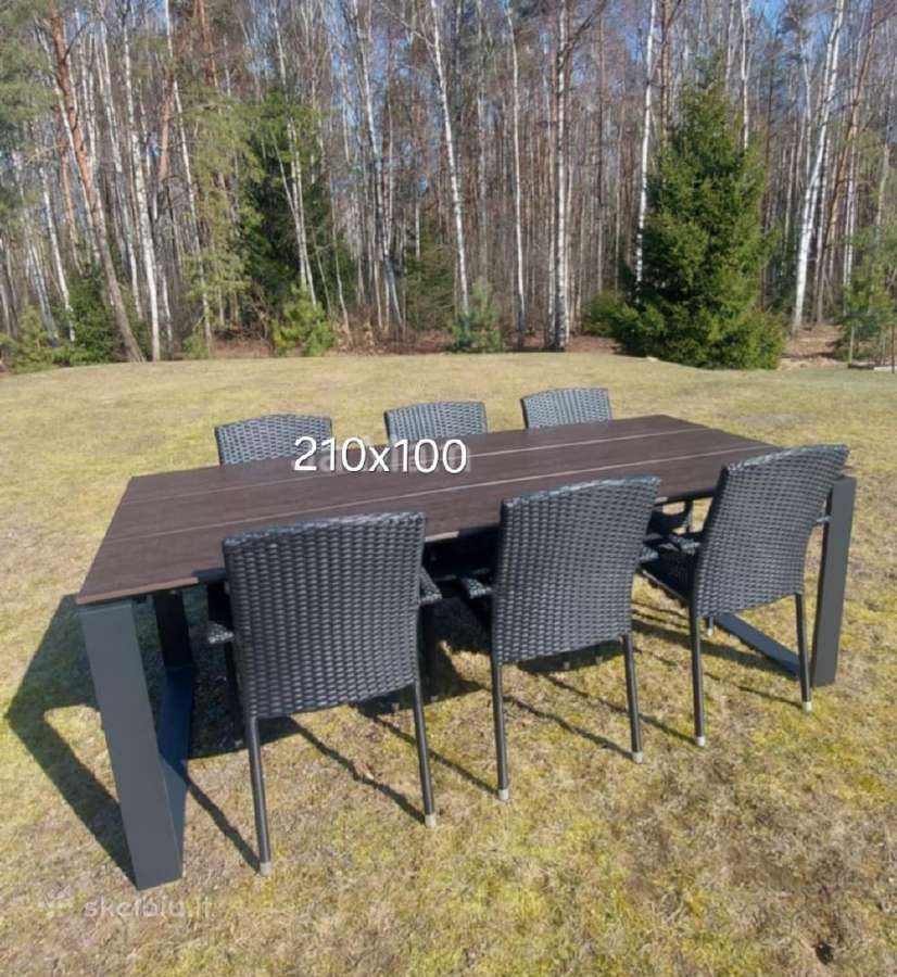 Lauko aliuminis stalas. Keli variantai