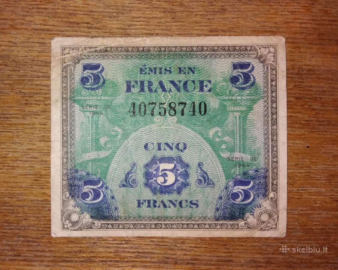 Prancūzijos 5 franku banknotas