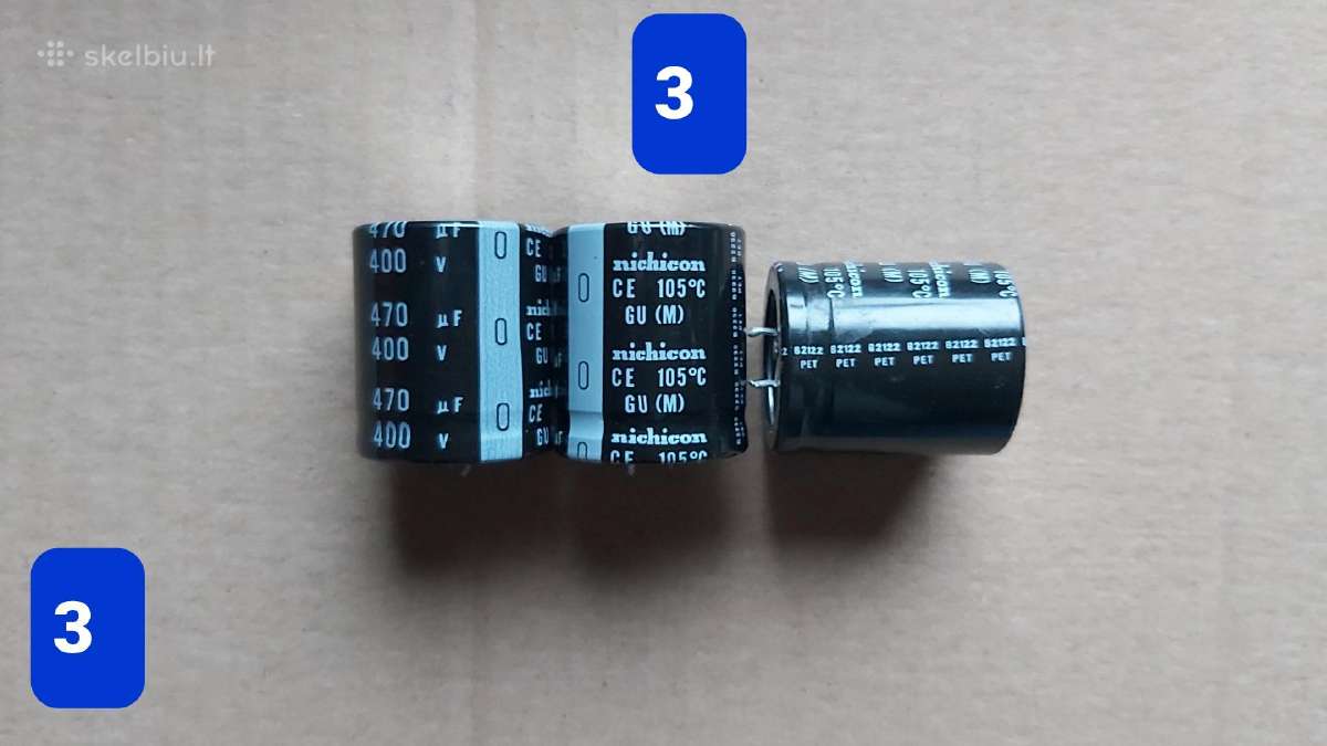 Elektrolitiniai kondensatoriai - nuotraukos Nr. 3