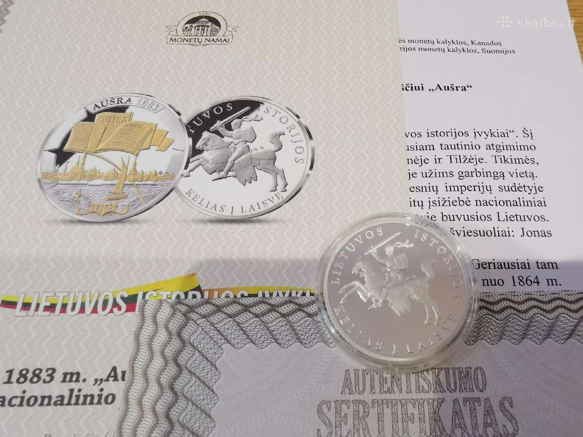 Medalis 1883 Aušra - Lietuvos nac judėjimo pradžia - nuotraukos Nr. 3