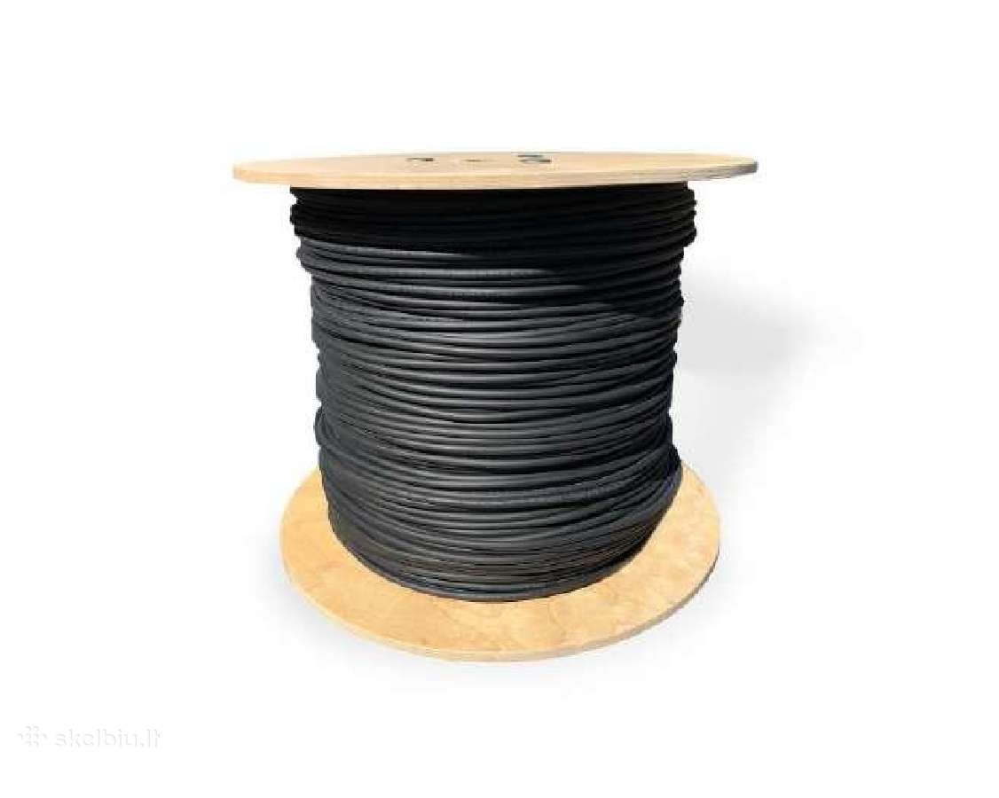 Saulės elektrinės dc 6mm juodas kabelis